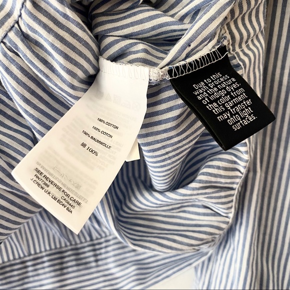 MADEWELL Wrap Top in Indigo Stripe M - Picture 7 of 8